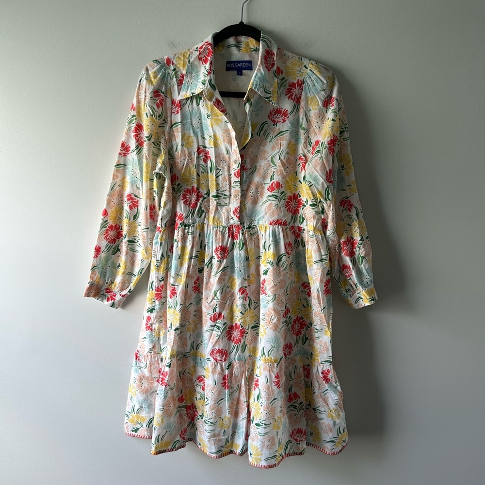Ro's Garden floral printed 100% cotton dress